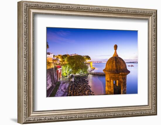 San Juan, Puerto Rico Coast at Paseo De La Princesa.-SeanPavonePhoto-Framed Photographic Print