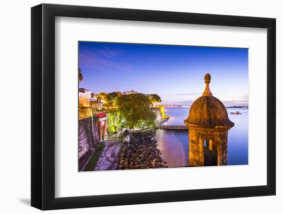 San Juan, Puerto Rico Coast at Paseo De La Princesa.-SeanPavonePhoto-Framed Photographic Print