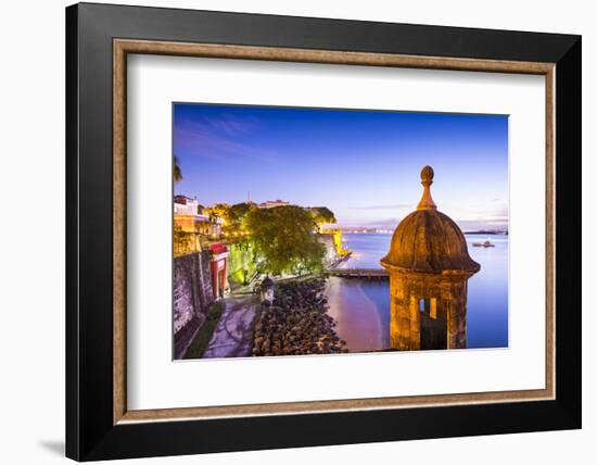 San Juan, Puerto Rico Coast at Paseo De La Princesa.-SeanPavonePhoto-Framed Photographic Print