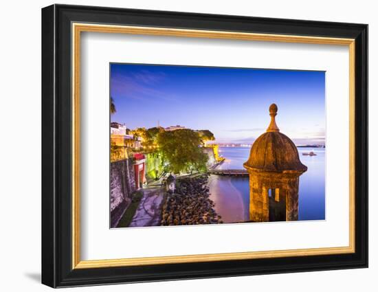 San Juan, Puerto Rico Coast at Paseo De La Princesa.-SeanPavonePhoto-Framed Photographic Print