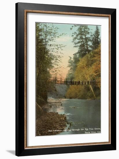 San Lorenzo River, Santa Cruz, California-null-Framed Art Print