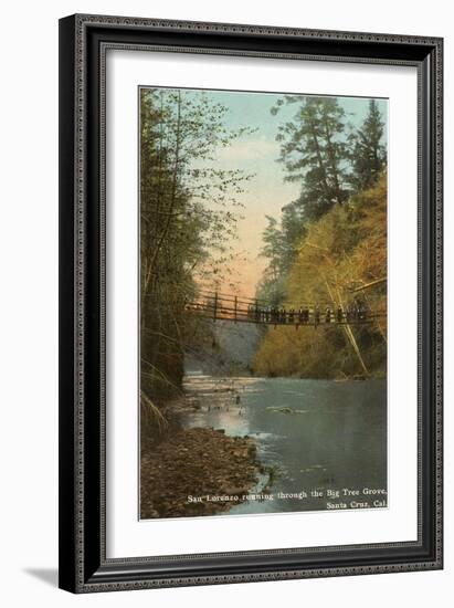 San Lorenzo River, Santa Cruz, California-null-Framed Art Print