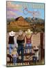 San Luis Obispo, California - Cowgirls-Lantern Press-Mounted Art Print