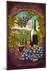 San Luis Obispo, California - Merlot-Lantern Press-Mounted Art Print