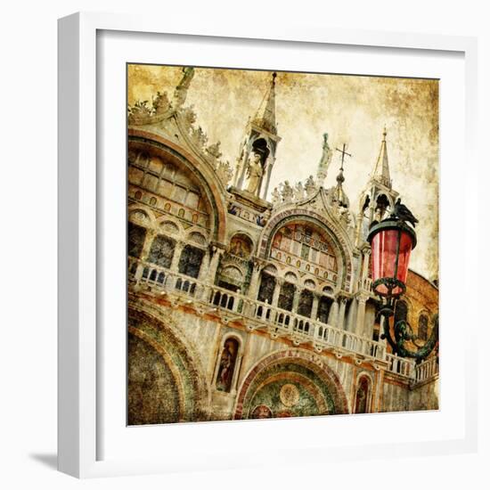 San Marco Square -Artwork In Painting Style-Maugli-l-Framed Art Print