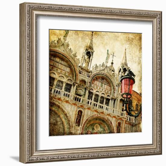 San Marco Square -Artwork In Painting Style-Maugli-l-Framed Art Print