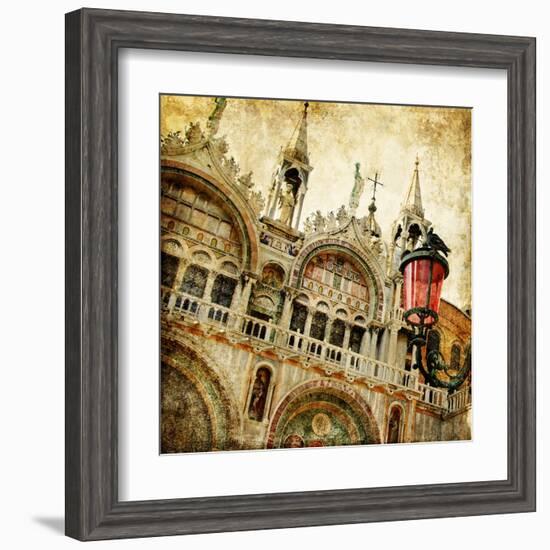 San Marco Square -Artwork In Painting Style-Maugli-l-Framed Art Print