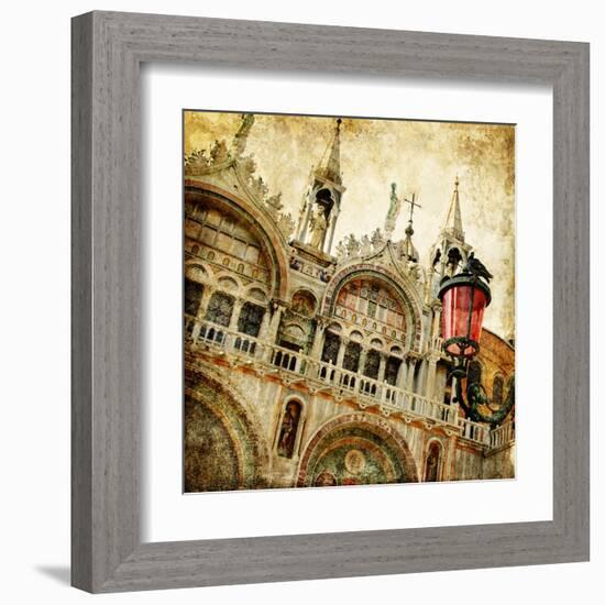 San Marco Square -Artwork In Painting Style-Maugli-l-Framed Art Print