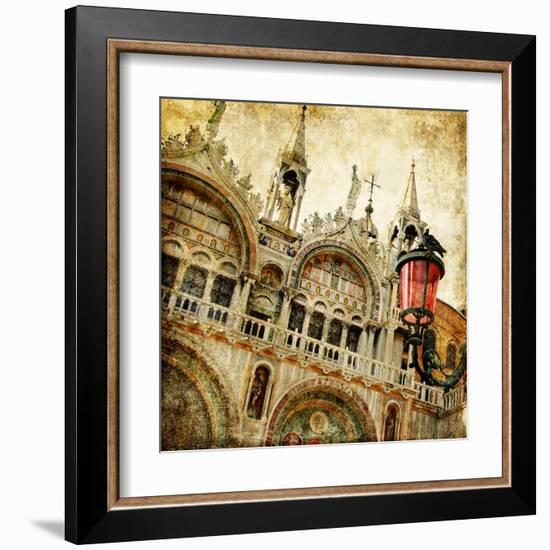 San Marco Square -Artwork In Painting Style-Maugli-l-Framed Art Print