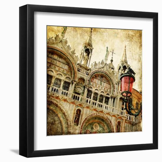 San Marco Square -Artwork In Painting Style-Maugli-l-Framed Art Print