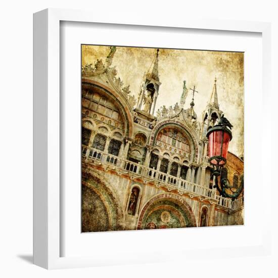 San Marco Square -Artwork In Painting Style-Maugli-l-Framed Art Print