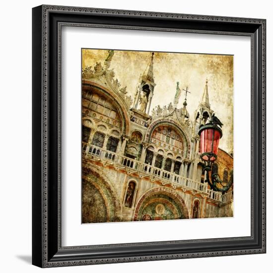 San Marco Square -Artwork In Painting Style-Maugli-l-Framed Art Print