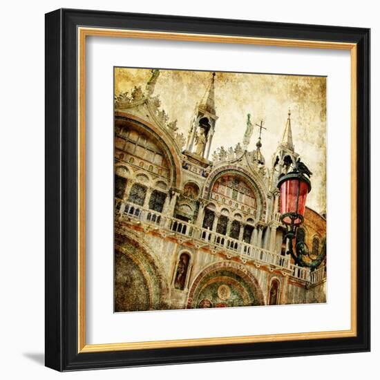 San Marco Square -Artwork In Painting Style-Maugli-l-Framed Art Print