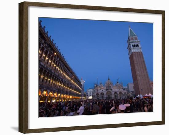 San Marco Square During Carnival, Venice, UNESCO World Heritage Site, Veneto, Italy, Europe-Carlo Morucchio-Framed Photographic Print