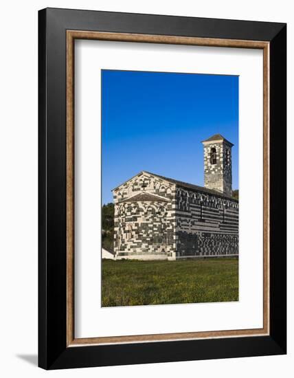 San Michele De Murato Chapel, Murato, Le Nebbio, Corsica, France-Walter Bibikow-Framed Photographic Print
