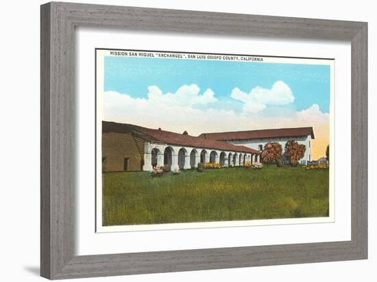 San Miguel Archangel Mission, California-null-Framed Art Print