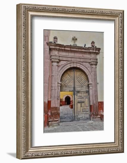 San Miguel De Allende, Mexico. Open doorway into plaza of church-Darrell Gulin-Framed Photographic Print