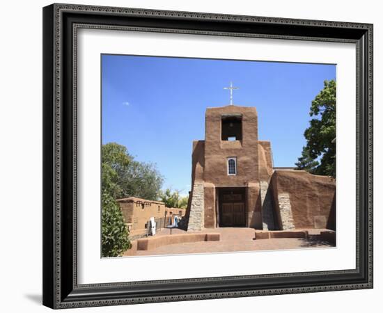 San Miguel Mission Church, Oldest Church in the United States, Santa Fe, New Mexico-Wendy Connett-Framed Photographic Print