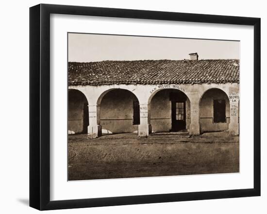 San Miguel Mission, San Miguel, California, 1876-1880-Carleton Watkins-Framed Art Print