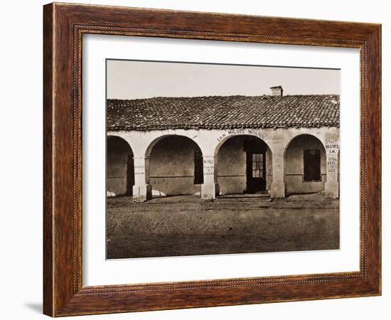 San Miguel Mission, San Miguel, California, 1876-1880-Carleton Watkins-Framed Art Print