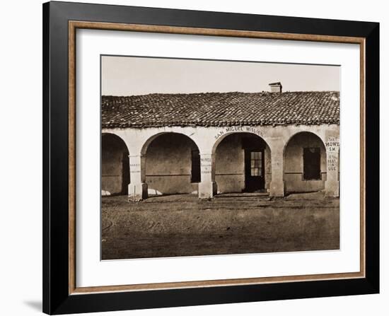 San Miguel Mission, San Miguel, California, 1876-1880-Carleton Watkins-Framed Art Print