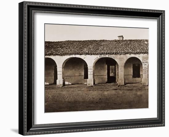 San Miguel Mission, San Miguel, California, 1876-1880-Carleton Watkins-Framed Art Print