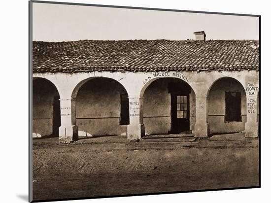 San Miguel Mission, San Miguel, California, 1876-1880-Carleton Watkins-Mounted Art Print