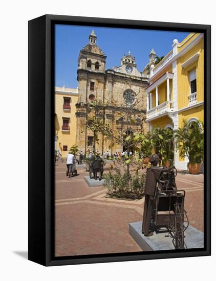 San Pedro Claver Church, Old Walled City District, Cartagena City, Bolivar State, Colombia-Richard Cummins-Framed Premier Image Canvas