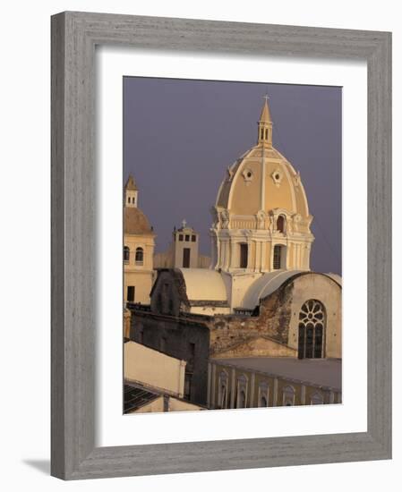 San Pedro Claver's Dome, Cartagena, Colombia-Greg Johnston-Framed Photographic Print