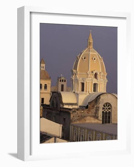 San Pedro Claver's Dome, Cartagena, Colombia-Greg Johnston-Framed Photographic Print