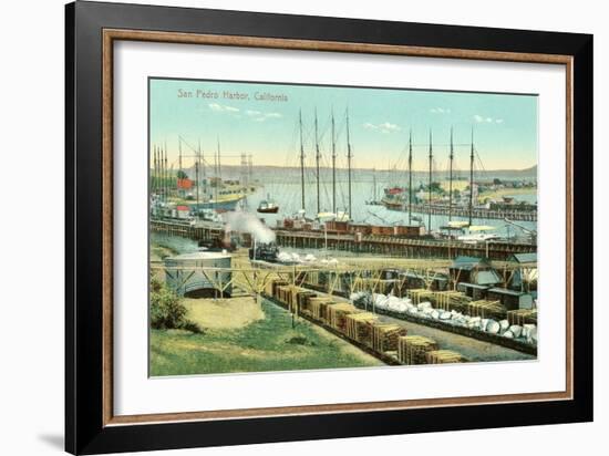 San Pedro Harbor, California-null-Framed Art Print