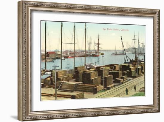 San Pedro Harbor, California-null-Framed Art Print