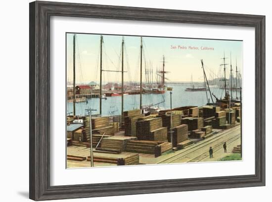 San Pedro Harbor, California-null-Framed Art Print