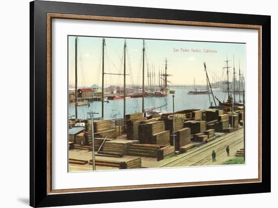 San Pedro Harbor, California-null-Framed Art Print