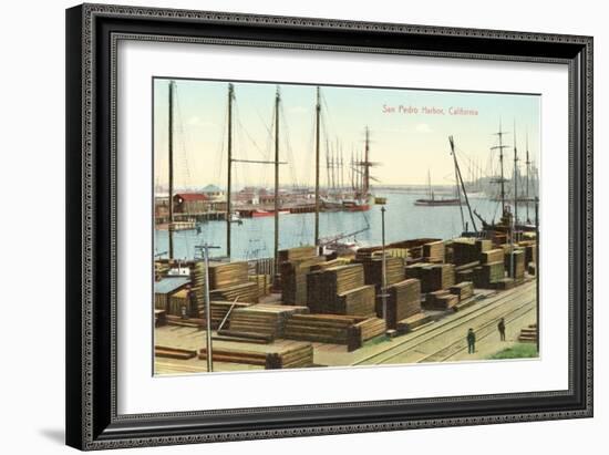 San Pedro Harbor, California-null-Framed Art Print