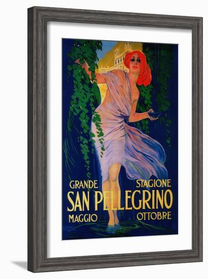 San Pellegrino Vintage Poster - Europe-Lantern Press-Framed Art Print