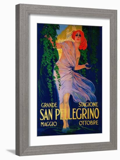 San Pellegrino Vintage Poster - Europe-Lantern Press-Framed Art Print