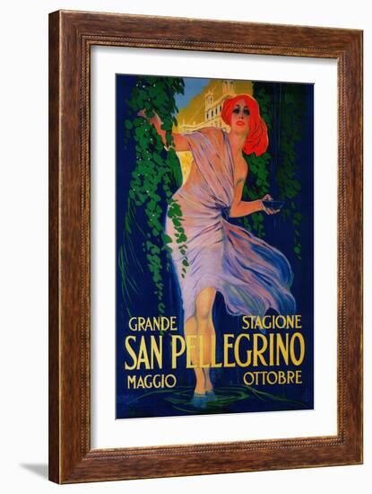 San Pellegrino Vintage Poster - Europe-Lantern Press-Framed Art Print