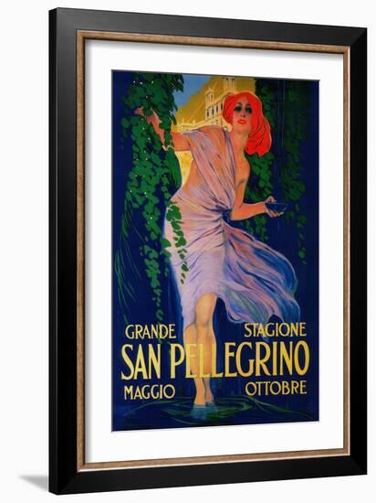 San Pellegrino Vintage Poster - Europe-Lantern Press-Framed Art Print