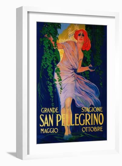 San Pellegrino Vintage Poster - Europe-Lantern Press-Framed Art Print