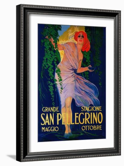 San Pellegrino Vintage Poster - Europe-Lantern Press-Framed Art Print