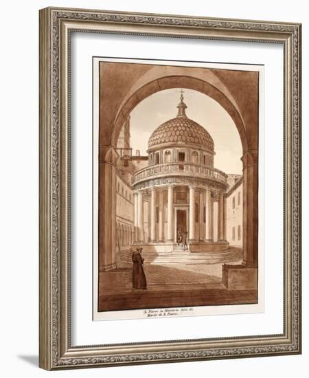 San Pietro in Montorio, the Site of St. Peter's Martyrdom, 1833-Agostino Tofanelli-Framed Giclee Print