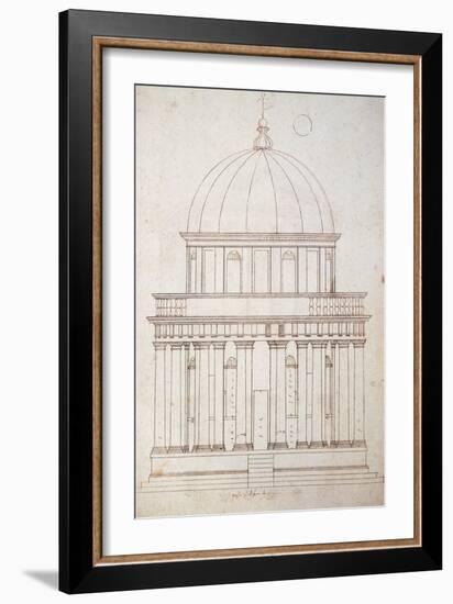 San Pietro in Montorio. the Tempietto Built by Donato Bramante (1444-1514). Drawing by Andrea Palla-Andrea Palladio-Framed Giclee Print