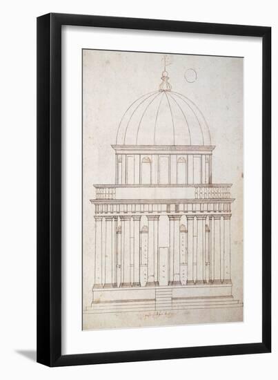 San Pietro in Montorio. the Tempietto Built by Donato Bramante (1444-1514). Drawing by Andrea Palla-Andrea Palladio-Framed Giclee Print