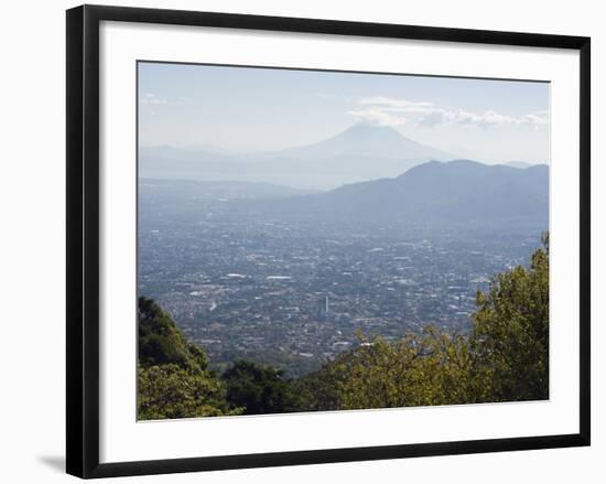 San Salvador City and Volcan De San Vincent (Chichontepec), 2182M, San Salvador, El Salvador-Christian Kober-Framed Photographic Print