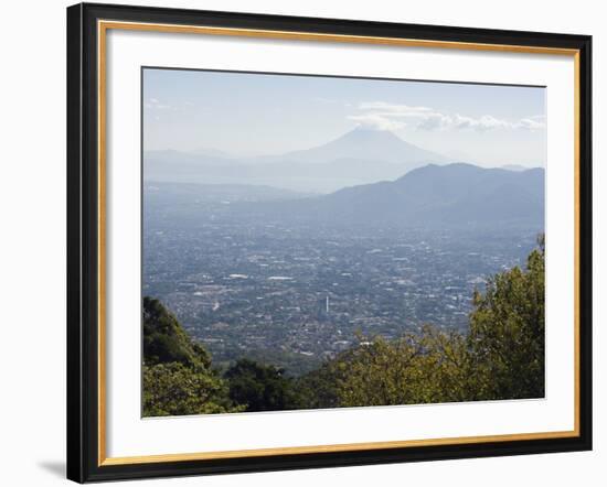 San Salvador City and Volcan De San Vincent (Chichontepec), 2182M, San Salvador, El Salvador-Christian Kober-Framed Photographic Print