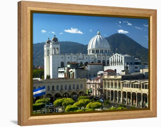 San Salvador, El Salvador, Plaza Libertad, Metropolitan Cathedral of the Holy Savior-John Coletti-Framed Premier Image Canvas