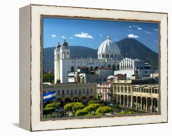 San Salvador, El Salvador, Plaza Libertad, Metropolitan Cathedral of the Holy Savior-John Coletti-Framed Premier Image Canvas