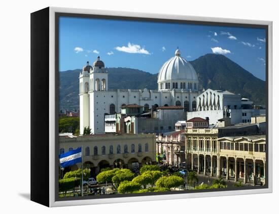 San Salvador, El Salvador, Plaza Libertad, Metropolitan Cathedral of the Holy Savior-John Coletti-Framed Premier Image Canvas