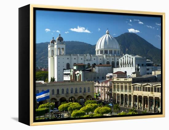 San Salvador, El Salvador, Plaza Libertad, Metropolitan Cathedral of the Holy Savior-John Coletti-Framed Premier Image Canvas